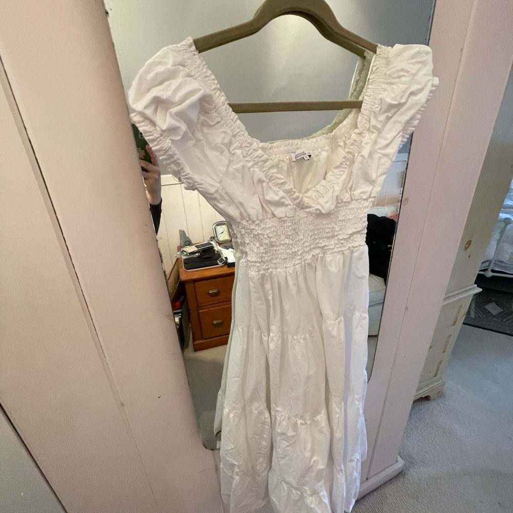 White Poplin Midi Danielle Bernstein Dress